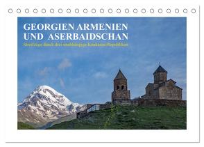 Georgien, Armenien und Aserbaidschan – Streifzüge durch drei unabhängige Kaukasus-Republiken (Tischkalender 2024 DIN A5 quer), CALVENDO Monatskalender von Hallweger,  Christian