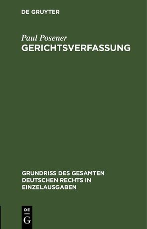 Gerichtsverfassung von Posener,  Paul