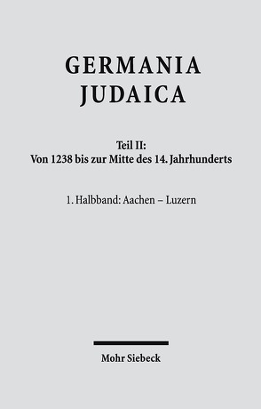 Germania Judaica von Avneri,  Zvi