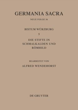 Germania Sacra. Neue Folge / Die Bistümer der Kirchenprovinz Mainz: Das Bistum Würzburg 5: Die Stifte in Schmalkalden und Römhild von Wendehorst,  Alfred