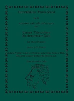 Germanistisches Narren-Häubel von Birkhan,  Helmut