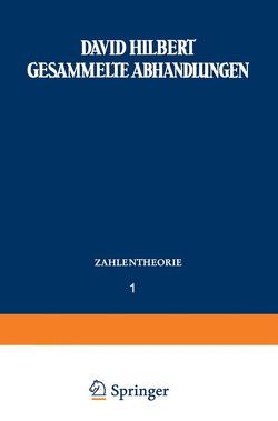 Gesammelte Abhandlungen von Hilbert,  David