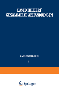 Gesammelte Abhandlungen von Hilbert,  David