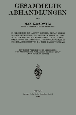 Gesammelte Abhandlungen von Kassowitz,  Max, Schall-Kassowitz,  Julie