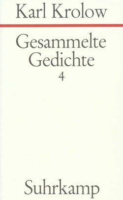 Gesammelte Gedichte. 4 Bände von Krolow,  Karl