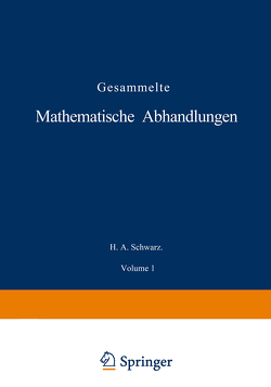 Gesammelte Mathematische Abhandlungen von Schwarz,  H. A.