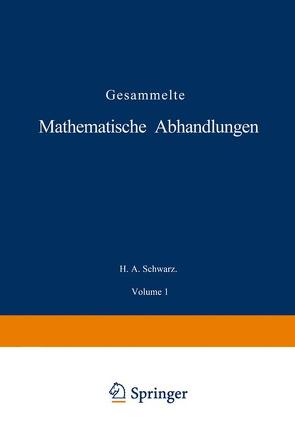 Gesammelte Mathematische Abhandlungen von Schwarz,  H. A.