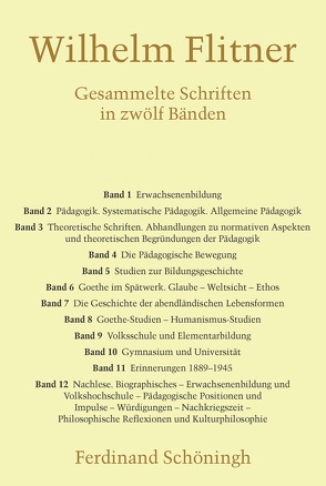 Gesammelte Schriften von Erlinghagen,  Karl, Flitner,  Andreas, Flitner,  Wilhelm, Herrmann,  Ulrich