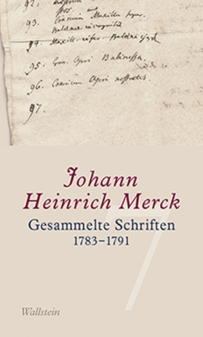 Gesammelte Schriften von Leuschner,  Ulrike, Merck,  Johann Heinrich