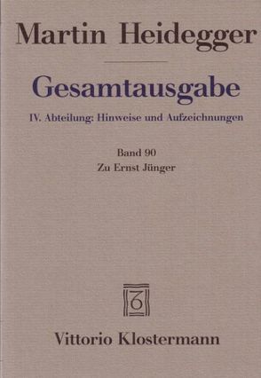 Zu Ernst Jünger von Heidegger,  Martin, Trawny,  Peter