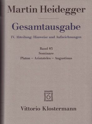 Seminare. Platon – Aristoteles – Augustinus von Heidegger,  Martin, Michalski,  Mark