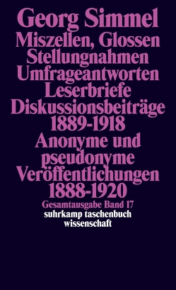 Gesamtausgabe in 24 Bänden von Jaenichen,  Cornelia, Köhnke,  Klaus Christian, Schullerus,  Erwin, Simmel,  Georg