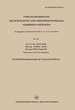 Gesamtstrahlungsmessungen der Temperaturstrahlung von Mueller,  Harald