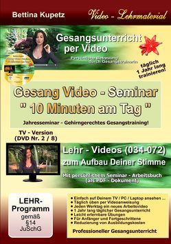 GESANG VIDEO – SEMINAR – DVD Nr. 2 von Kupetz,  Bettina