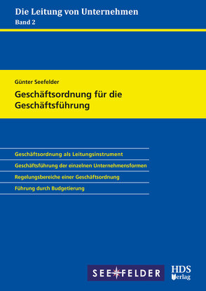 Geschäftsordnung für die Geschäftsführung von Seefelder,  Günter