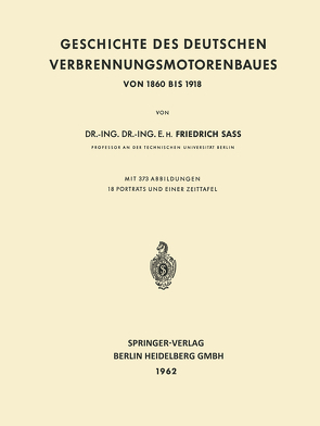 Geschichte des Deutschen Verbrennungsmotorenbaues von Sass,  Friedrich