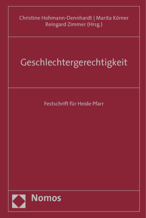 Geschlechtergerechtigkeit von Hohmann-Dennhardt,  Christine, Körner,  Marita, Zimmer,  Reingard