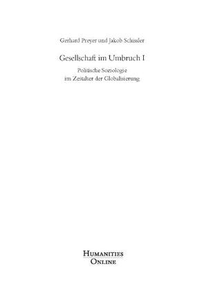 Gesellschaft im Umbruch I von Preyer,  Gerhard, Schissler,  Jakob