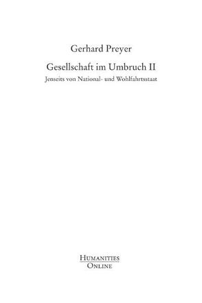 Gesellschaft im Umbruch II von Preyer,  Gerhard