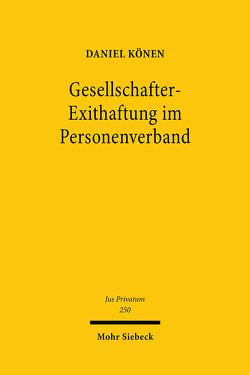 Gesellschafter-Exithaftung im Personenverband von Könen,  Daniel