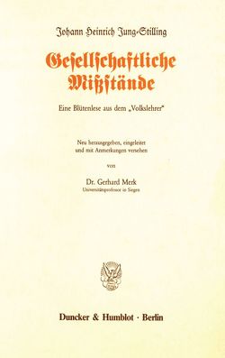 Gesellschaftliche Mißstände. von Jung-Stilling,  Johann Heinrich