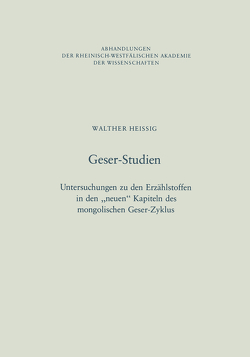 Geser-Studien von Heissig,  Walther