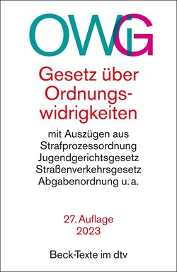 Gesetz über Ordnungswidrigkeiten von Krumm,  Carsten