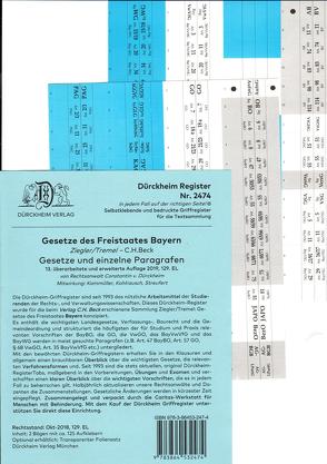 DürckheimRegister® ZIEGLER TREMEL Gesetze des Freistaates Bayern, C.H. Beck Verlag von Dürckheim,  Constantin