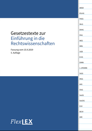 Gesetzestexte zur Einführung in die Rechtswissenschaften