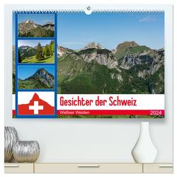 Gesichter der Schweiz – Walliser Weiden (hochwertiger Premium Wandkalender 2024 DIN A2 quer), Kunstdruck in Hochglanz von Gaymard,  Alain