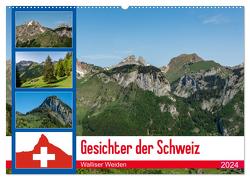 Gesichter der Schweiz – Walliser Weiden (Wandkalender 2024 DIN A2 quer), CALVENDO Monatskalender von Gaymard,  Alain