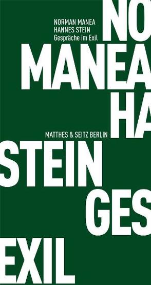 Gespräche im Exil von Manea,  Norman, Stein,  Hannes