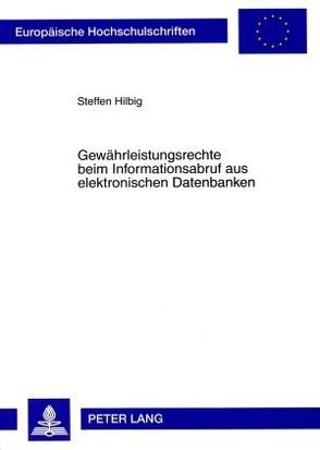 Gewährleistungsrechte beim Informationsabruf aus elektronischen Datenbanken von Hilbig,  Steffen