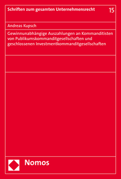 Gewinnunabhängige Auszahlungen an Kommanditisten von Publikumskommanditgesellschaften und geschlossenen Investmentkommanditgesellschaften von Kupsch,  Andreas