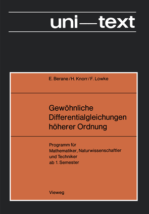 Gewöhnliche Differentialgleichungen höherer Ordnung von Edith,  Berane