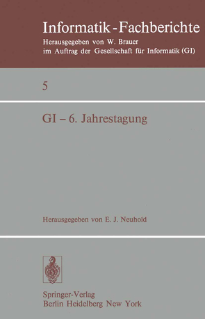 GI — 6. Jahrestagung von Neuhold,  E. J.