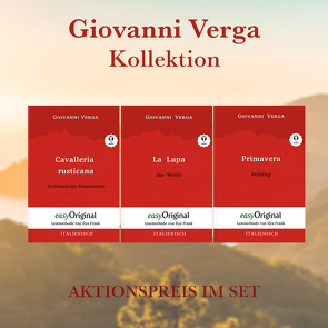 Giovanni Verga Kollektion (Bücher + 3 Audio-CDs) – Lesemethode von Ilya Frank von Frank,  Ilya, Hanbeck,  Peter, Leinen,  Anne, Trunk,  Katharina, Verga,  Giovanni