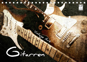 GITARREN Vintage Art (Tischkalender 2023 DIN A5 quer) von Bleicher,  Renate