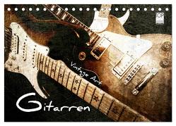 GITARREN Vintage Art (Tischkalender 2024 DIN A5 quer), CALVENDO Monatskalender von Bleicher,  Renate