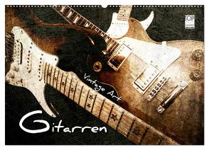 GITARREN Vintage Art (Wandkalender 2024 DIN A2 quer), CALVENDO Monatskalender von Bleicher,  Renate