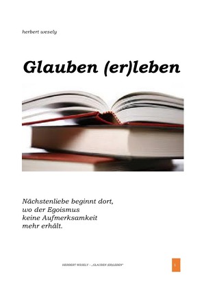 Glauben (er)leben von Wesely,  Herbert