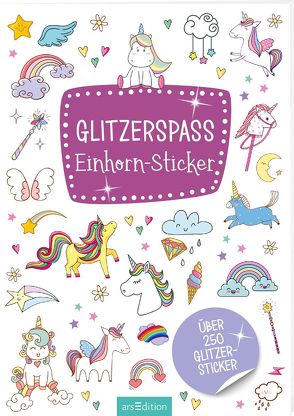 Glitzerspaß Einhorn-Sticker