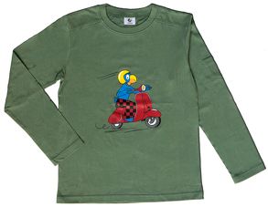 Globi T-Shirt langarm oliv Vespa 122/128