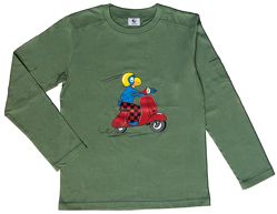 Globi T-Shirt langarm oliv Vespa 134/140