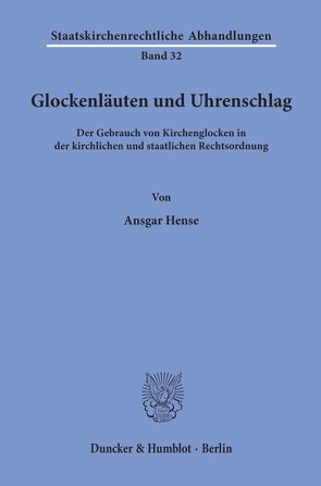 Glockenläuten und Uhrenschlag. von Hense,  Ansgar