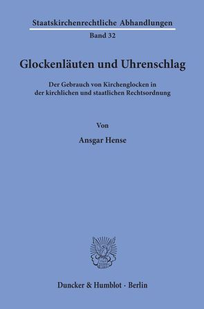 Glockenläuten und Uhrenschlag. von Hense,  Ansgar