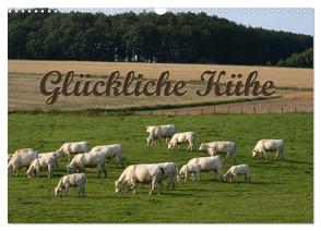 Glückliche Kühe (Wandkalender 2024 DIN A3 quer), CALVENDO Monatskalender von Lindert-Rottke,  Antje