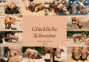 Glückliche Schweine Berkshire-Iberico Ferkel (Tischkalender 2021 DIN A5 quer) von Bölts,  Meike