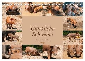 Glückliche Schweine Berkshire-Iberico Ferkel (Tischkalender 2024 DIN A5 quer), CALVENDO Monatskalender von Bölts,  Meike