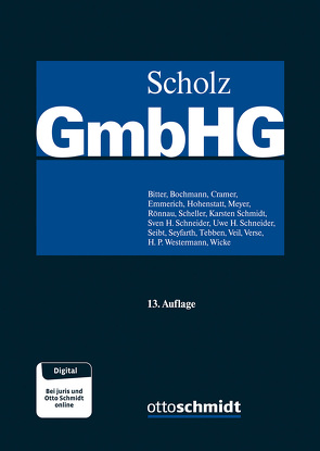 GmbH-Gesetz, Band I von Bitter,  Georg, Bochmann,  Christian, Cramer,  Carsten, Emmerich,  Volker, Hohenstatt,  Klaus-Stefan, Meyer,  André, Rönnau,  Thomas, Scheller,  Johannes, Schmidt,  Karsten, Schneider,  Sven H., Schneider,  Uwe H., Scholz, Seibt,  Christoph H., Seyfarth,  Georg, Tebben,  Joachim, Veil,  Rüdiger, Verse,  Dirk A., Westermann,  Harm Peter, Wicke,  Hartmut